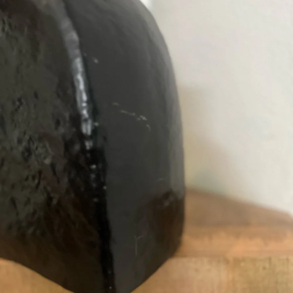Vintage Haeger Matte Textures Black Vase 13 inch